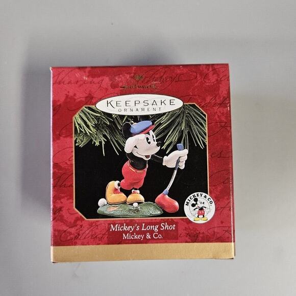 Hallmark Keepsake Christmas Ornament 1997 Disney's Mickey's Long Shot 06412 Golf - Picture 1 of 4